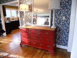Kramer Buffet furniture painting in Johnson City by Vintage Chic Painting