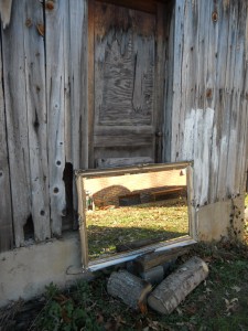 Old Antique Silver Mirror